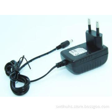 EU Plug Horizontal MP3 Switching Power Supply Adapter , 5V